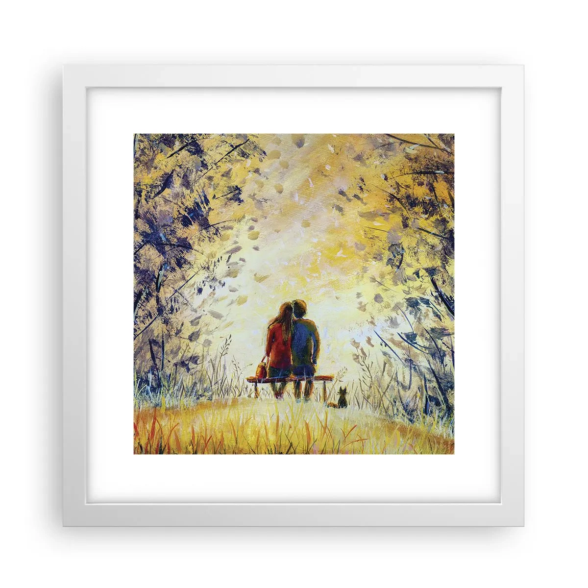 Poster in een witte lijst - Een magisch moment - 30x30 cm