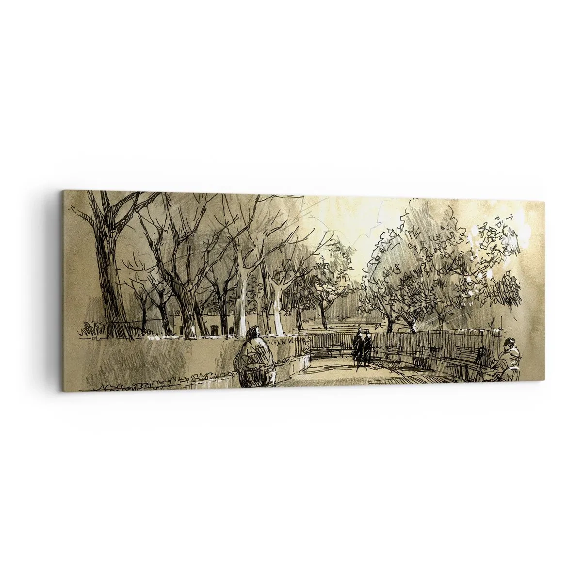Schilderen op canvas - Een moment gestopt met een veer - 140x50 cm