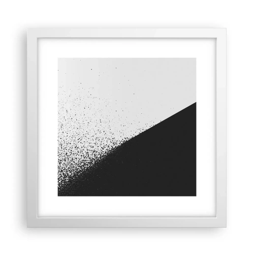 Poster in een witte lijst - Steeds sneller, meer en meer - 30x30 cm