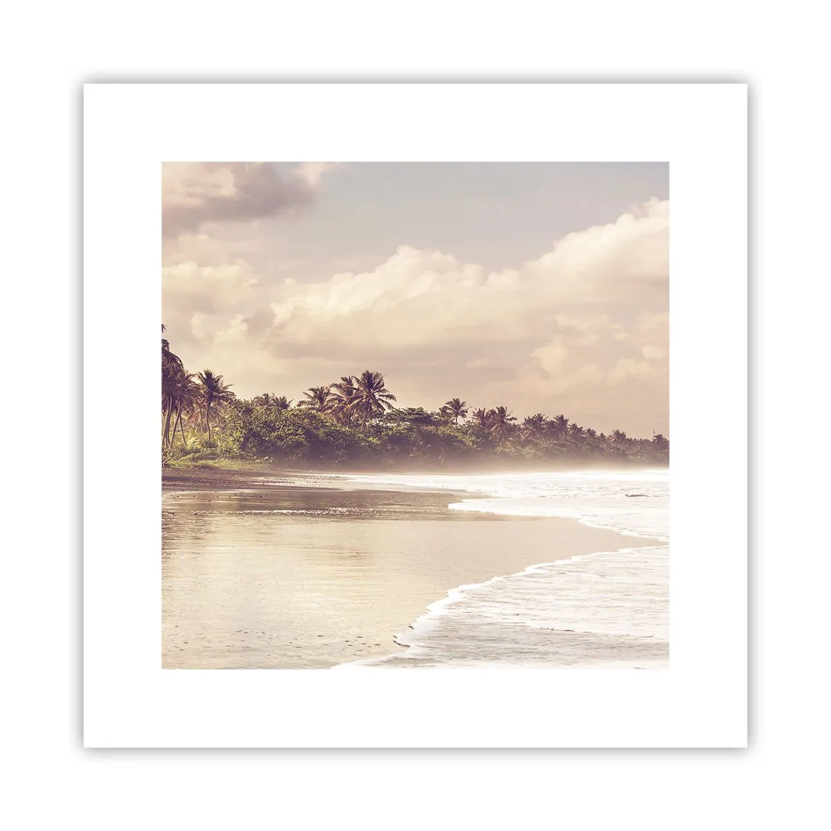 Poster - De streling van de golven - 30x30 cm