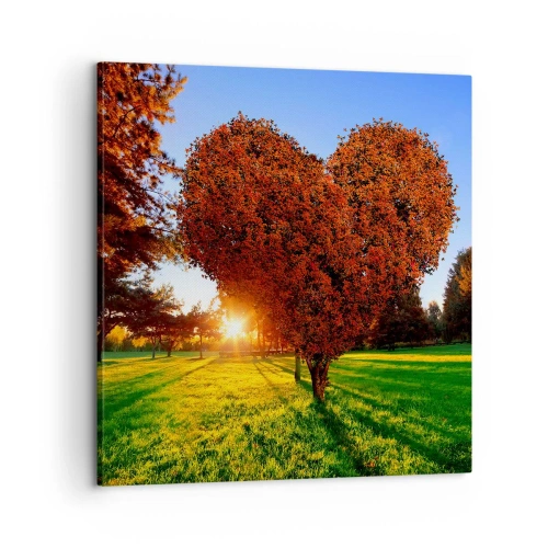 Schilderen op canvas - En hoe kun je niet van de herfst houden - 60x60 cm