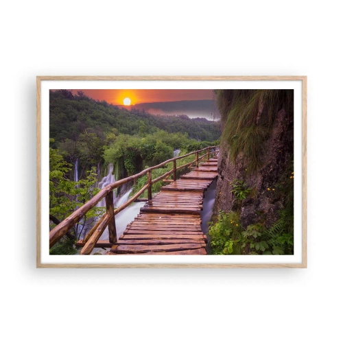 Een poster in een licht eiken lijst - Ongelooflijke schoonheid - 100x70 cm