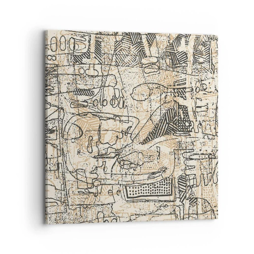 Schilderen op canvas - Het wacht om te worden gedecodeerd - 70x70 cm
