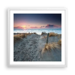 Poster in een witte lijst - Je liet een regenboog van licht stralend... - 50x50 cm