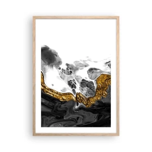 Een poster in een licht eiken lijst - Organische samenstelling - 50x70 cm