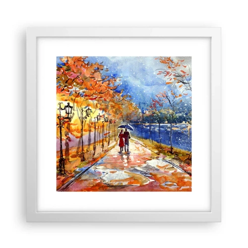 Poster in een witte lijst - Samen tot de grens van de tijd - 30x30 cm