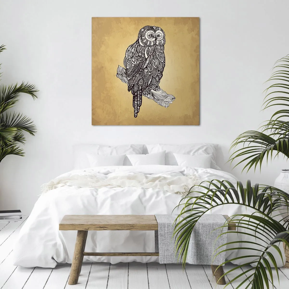 Schilderen op canvas - Ingewikkelde ornamenten van wijsheid - 30x30 cm