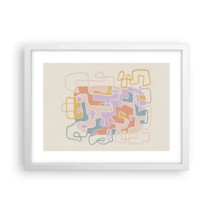 Poster in een witte lijst - Labyrint – een vreugdevol avontuur - 40x30 cm