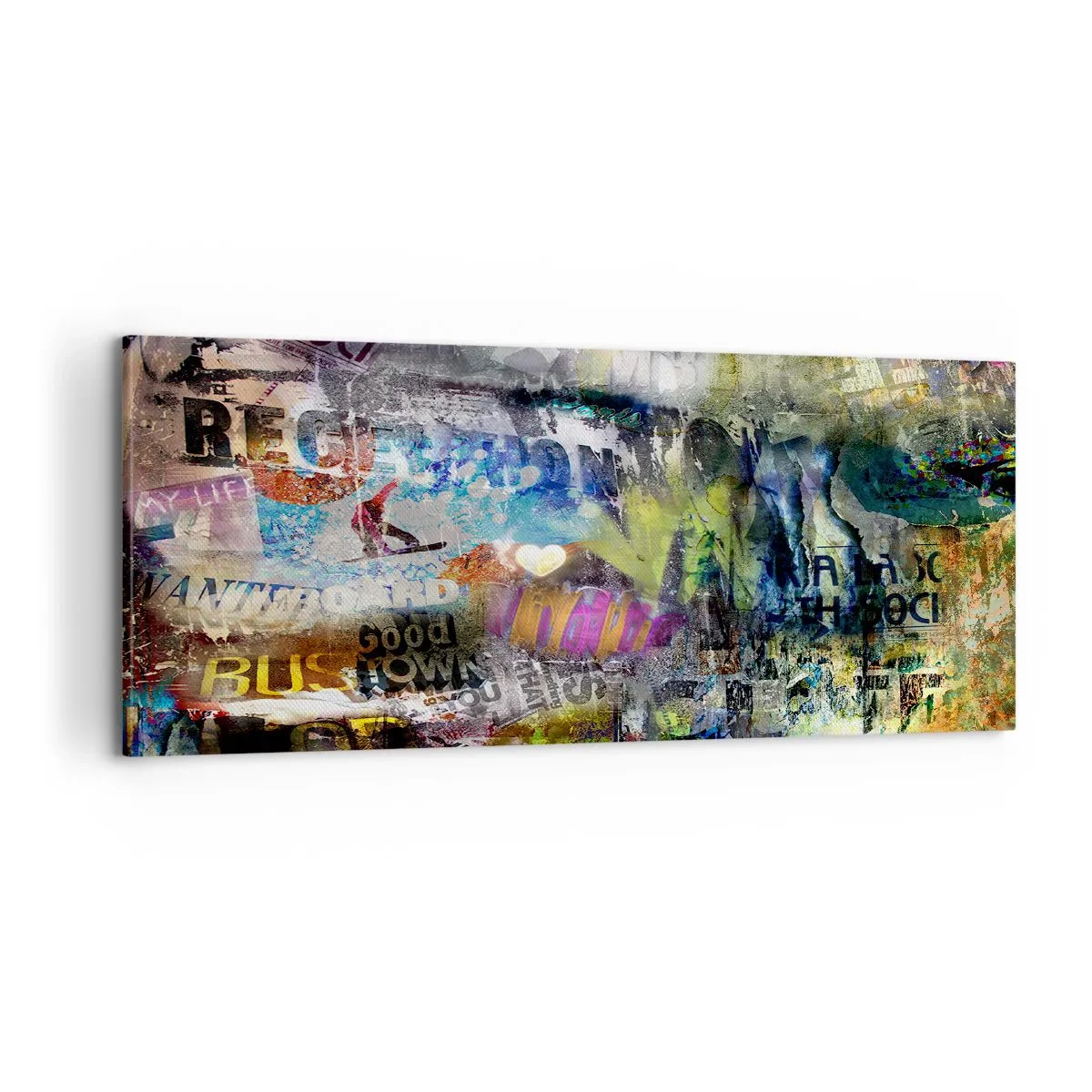 Schilderen op canvas - Collage van herinneringen - 100x40 cm