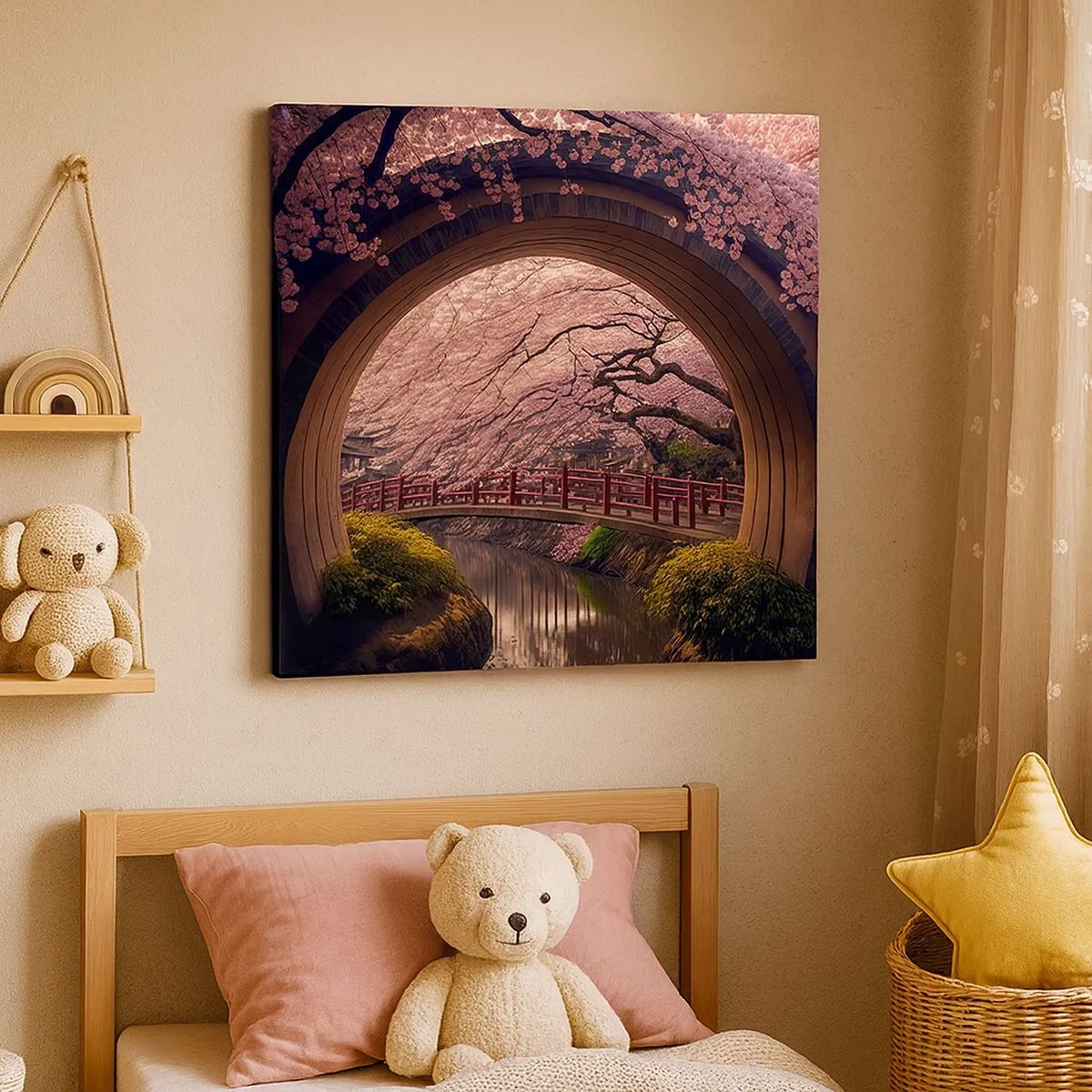 Schilderen op canvas - Japanse lente - 30x30 cm