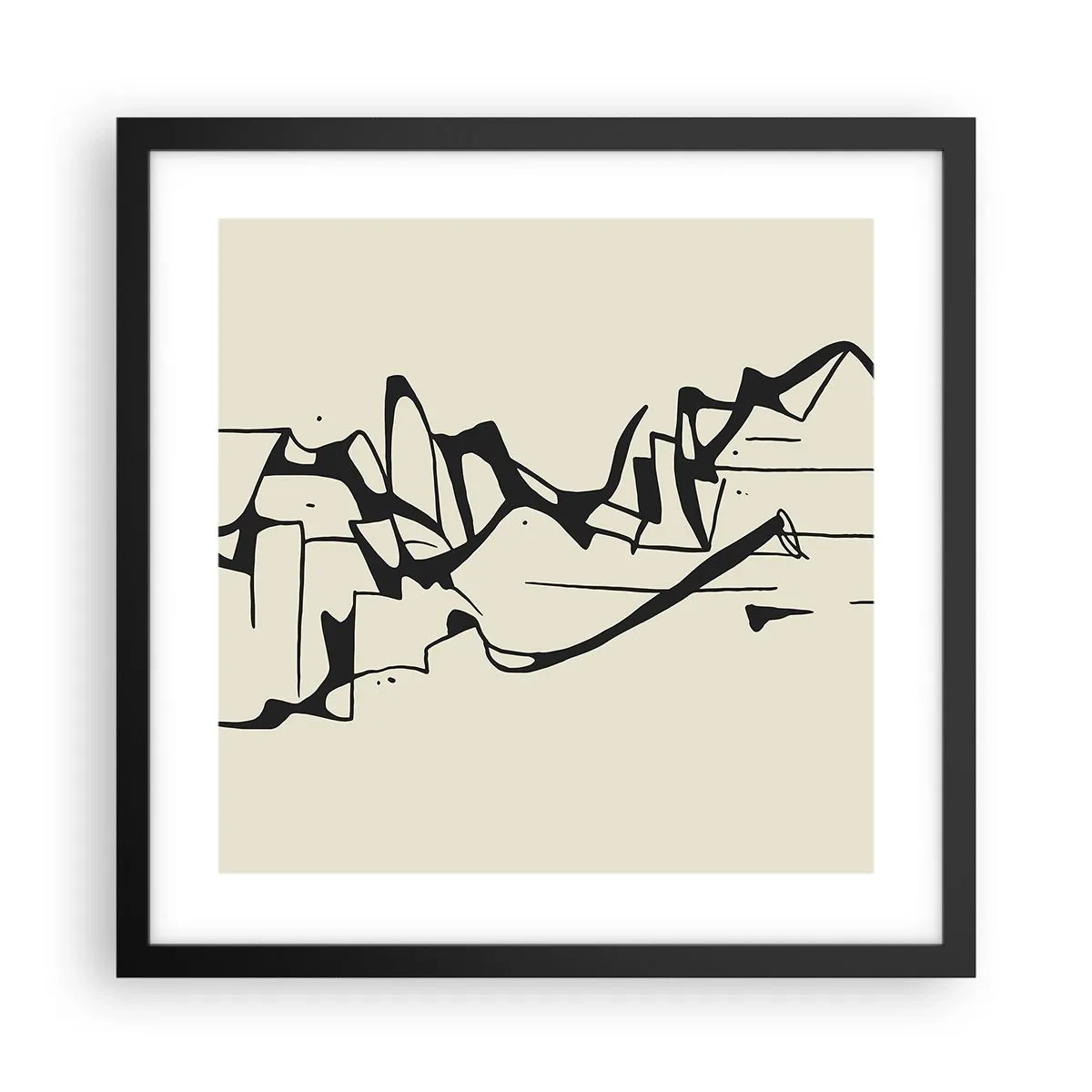 Poster in een zwarte lijst - Misschien een landschap - 40x40 cm