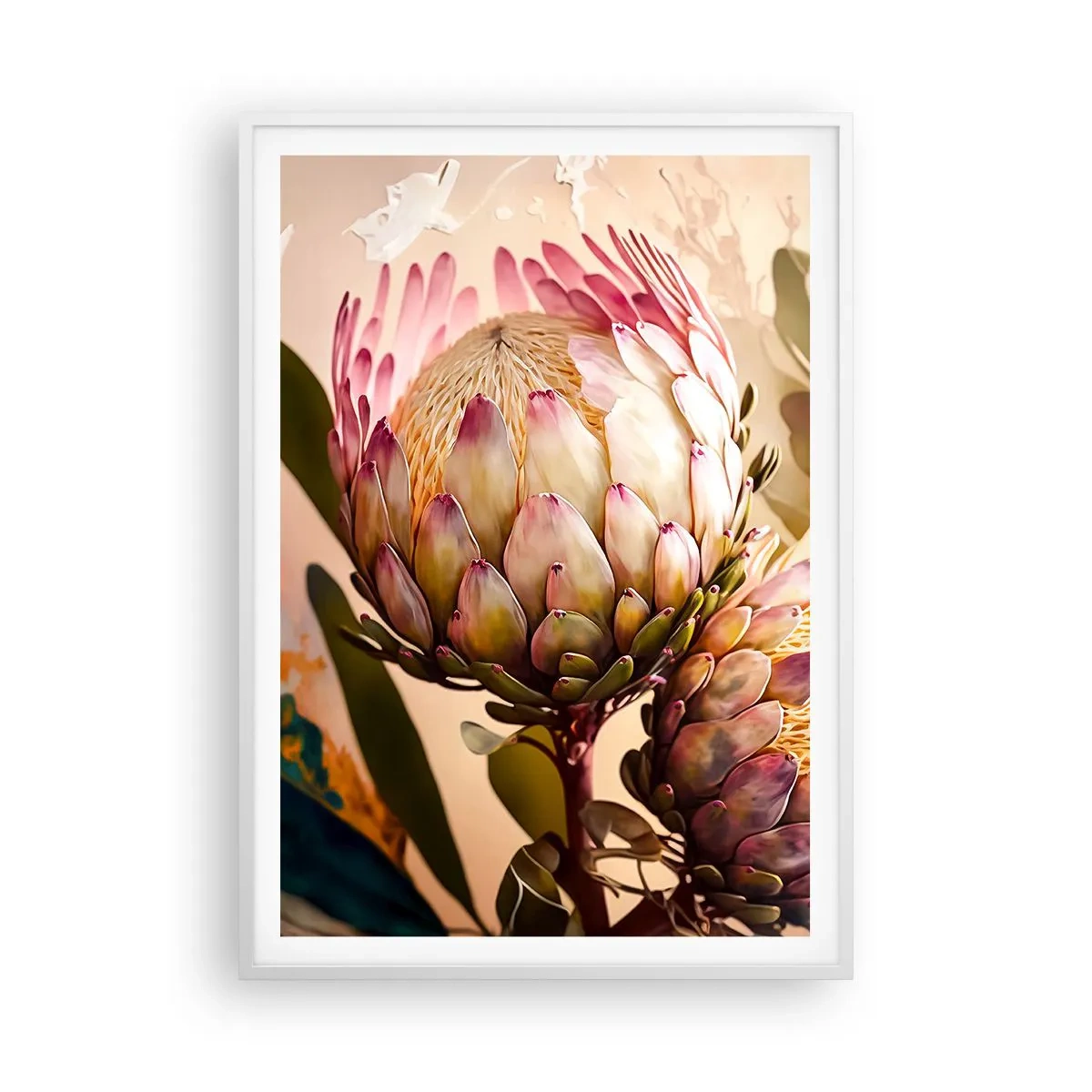 Poster in een witte lijst - Teeder omarmd - 70x100 cm