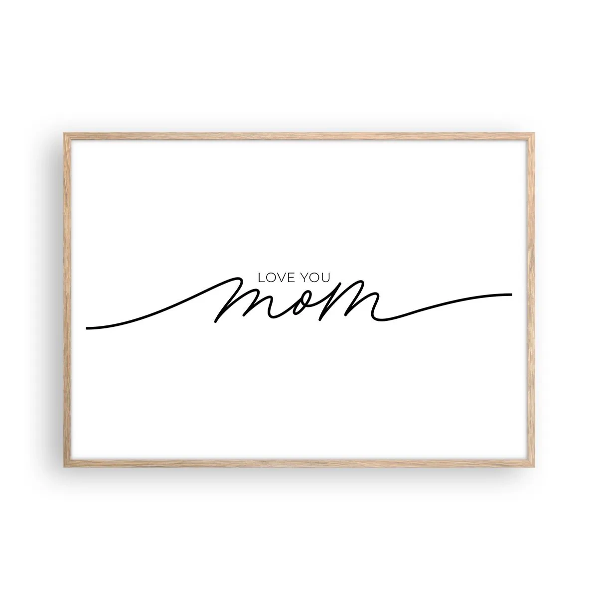 Een poster in een licht eiken lijst - Grote emotie - 100x70 cm