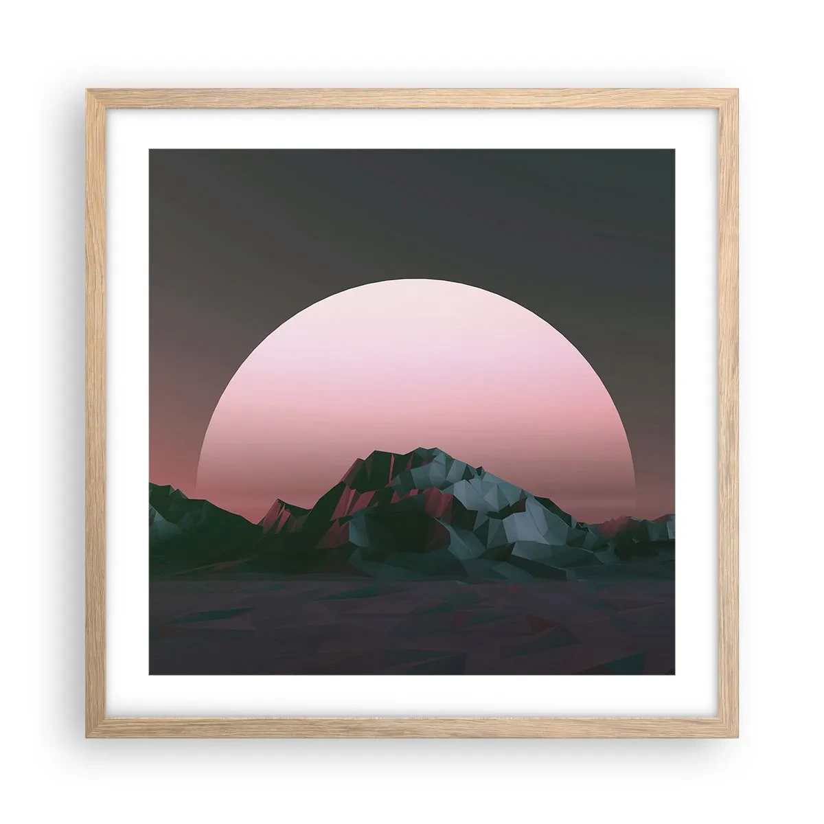 Een poster in een licht eiken lijst - In een naburig sterrenstelsel - 50x50 cm