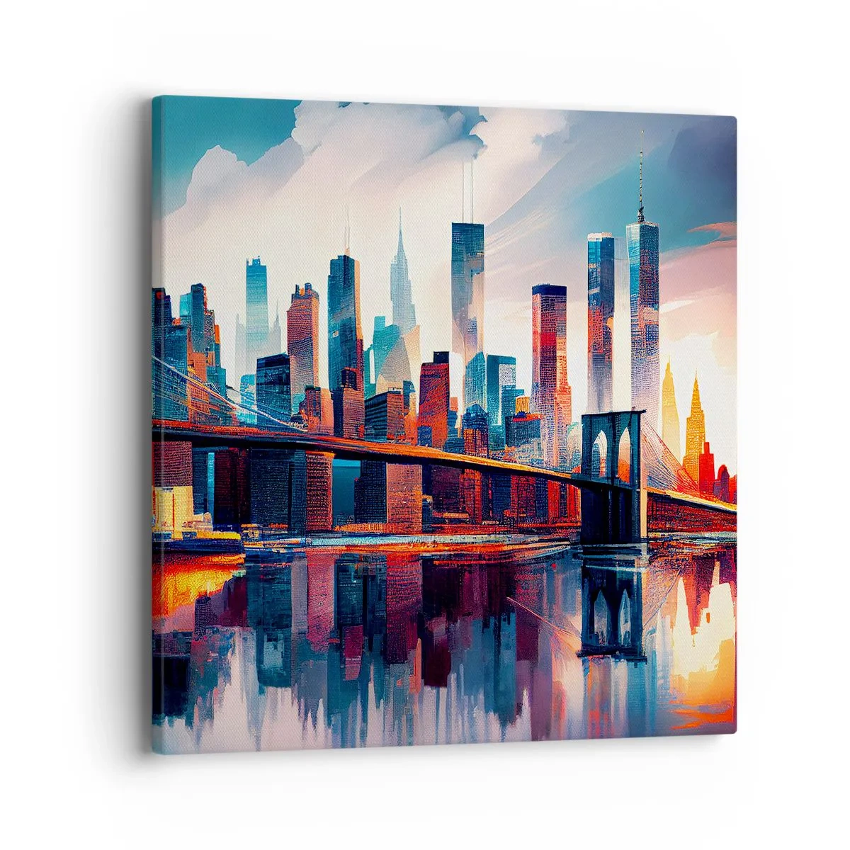 Schilderen op canvas - Een droomachtig New York - 40x40 cm