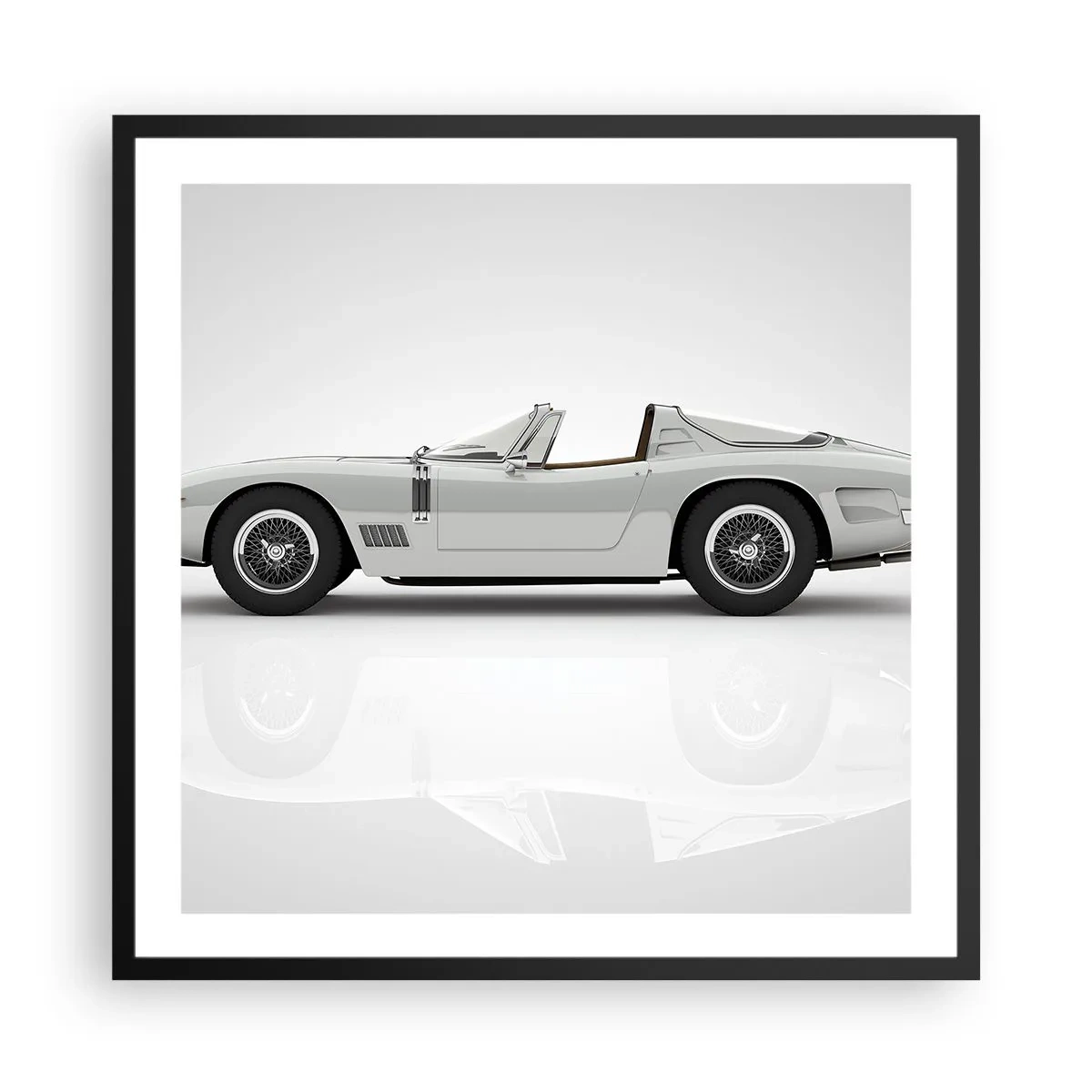 Poster in een zwarte lijst - Belofte van plezier - 60x60 cm