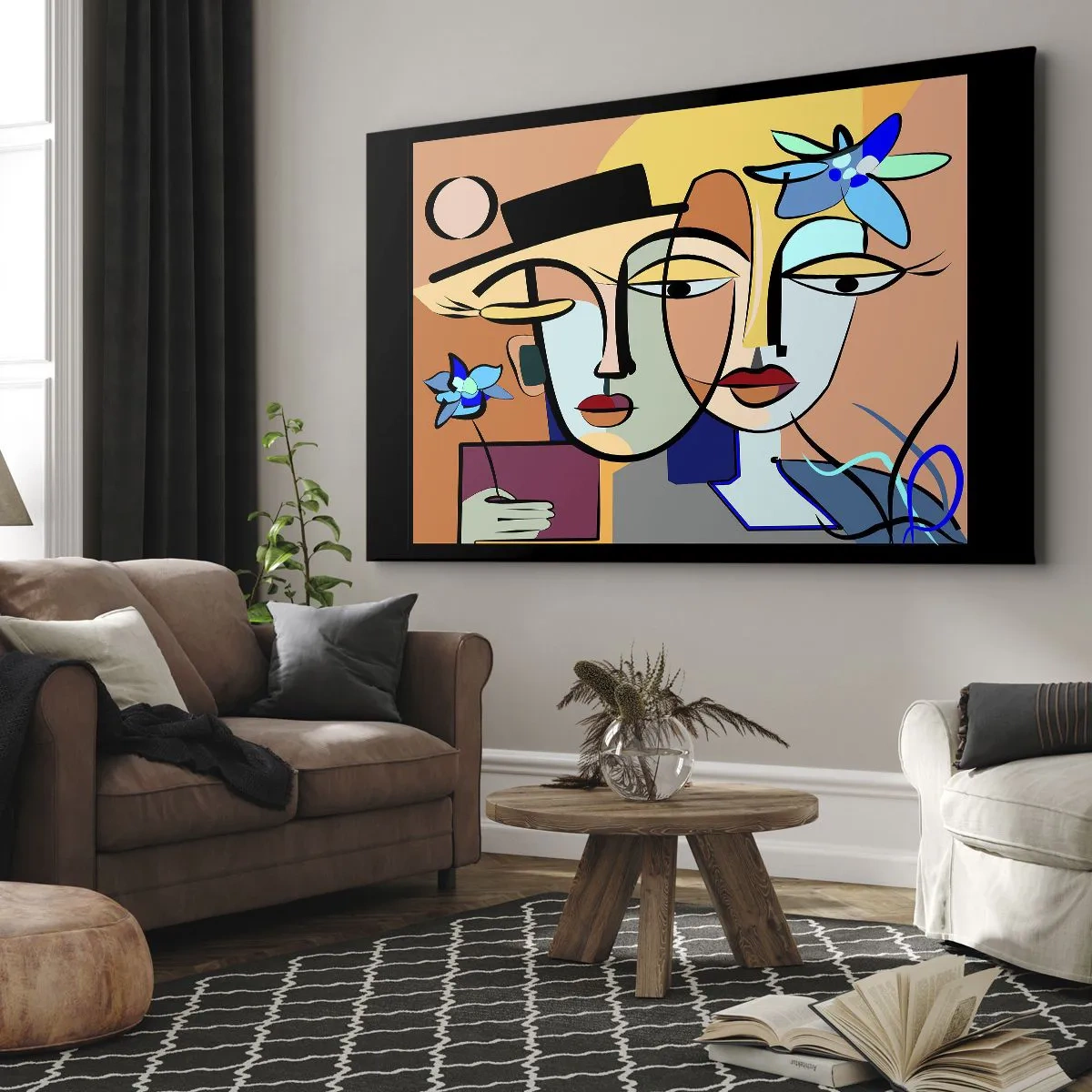 Schilderen op canvas - Picasso's randez-vous - 120x80 cm