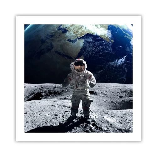 Poster - Groetjes van de maan - 50x50 cm