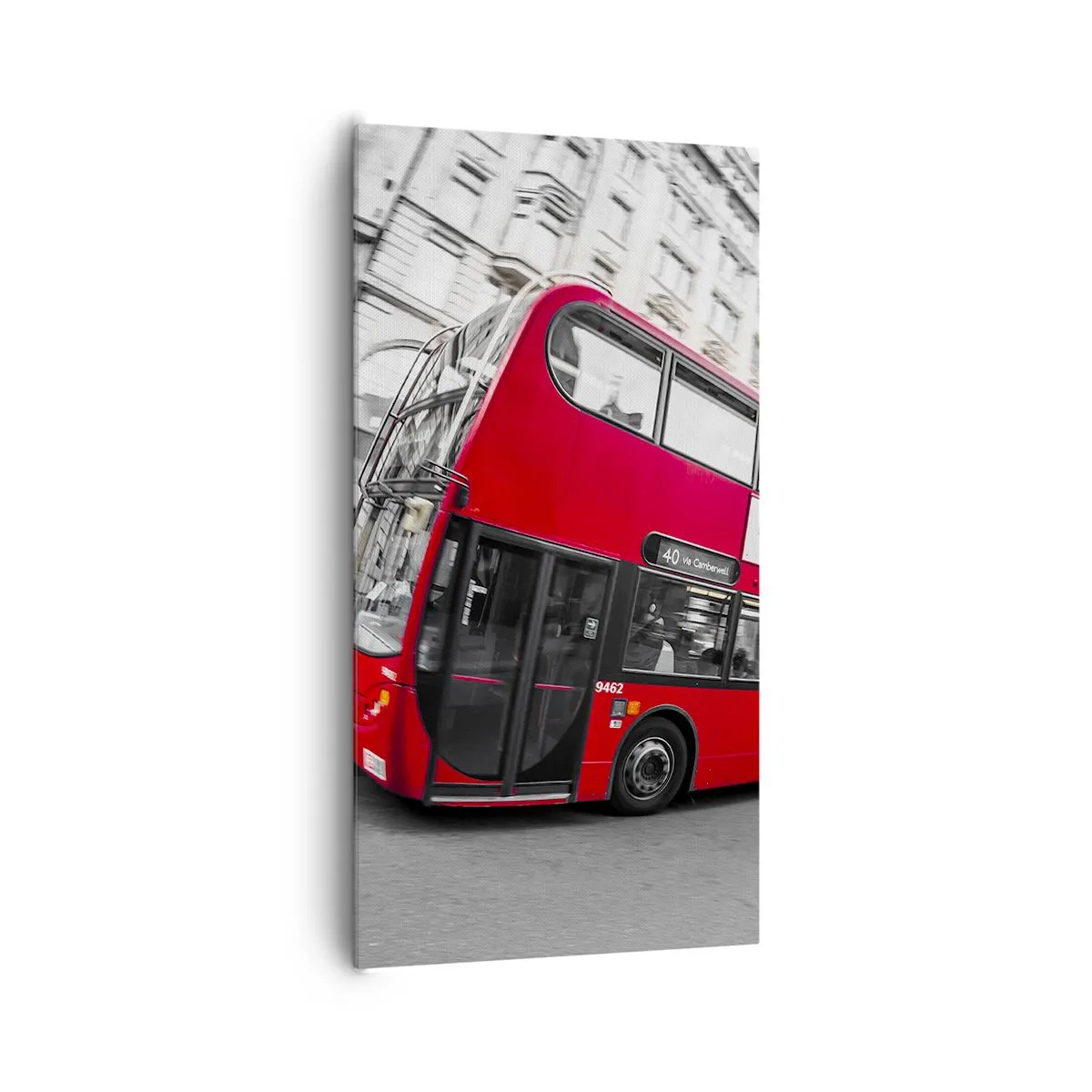 Schilderen op canvas - Londen traditioneel - by bus - 65x120 cm