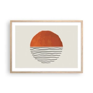 Een poster in een licht eiken lijst - In het Japanse klimaat - 70x50 cm