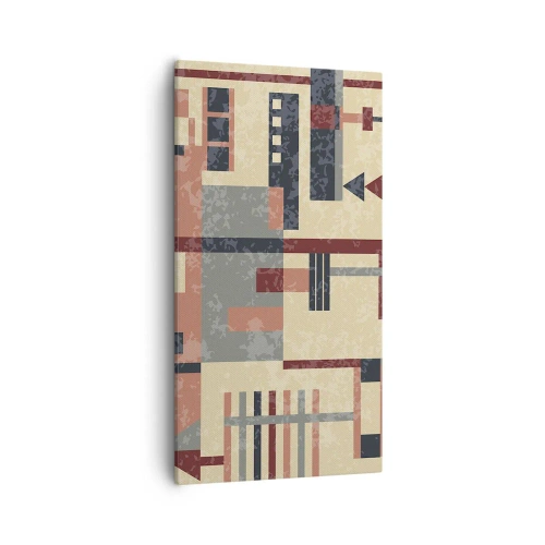 Schilderen op canvas - Een combinatie van verticalen en horizontalen - 55x100 cm