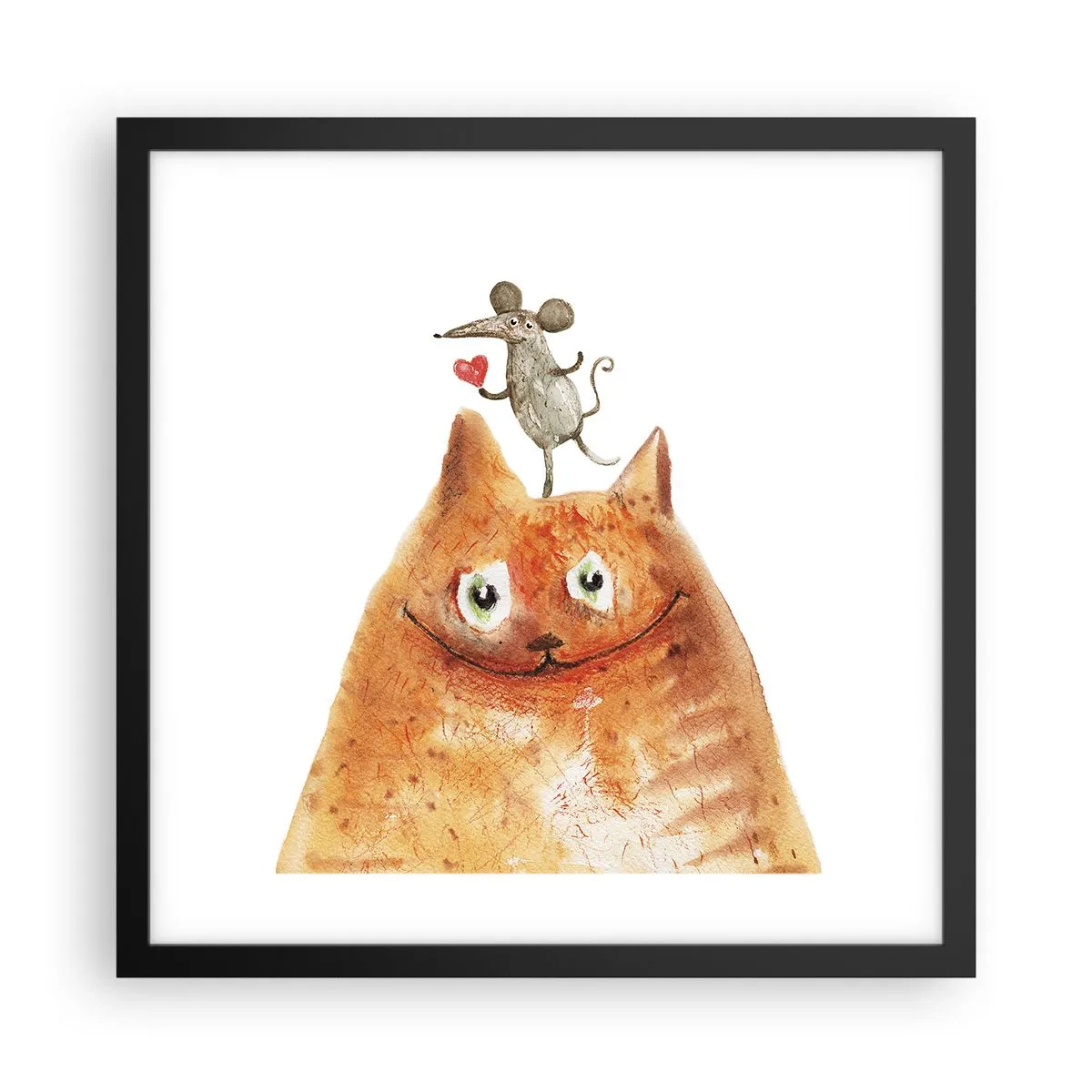 Poster in een zwarte lijst - De paradoxen van de liefde - 40x40 cm