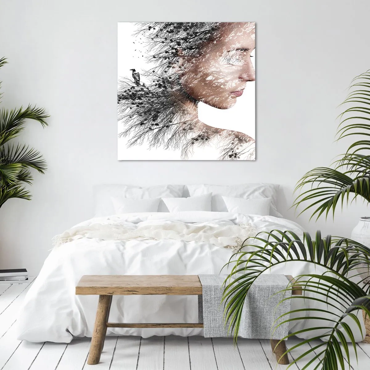Schilderen op canvas - De geest van het bos - 70x70 cm