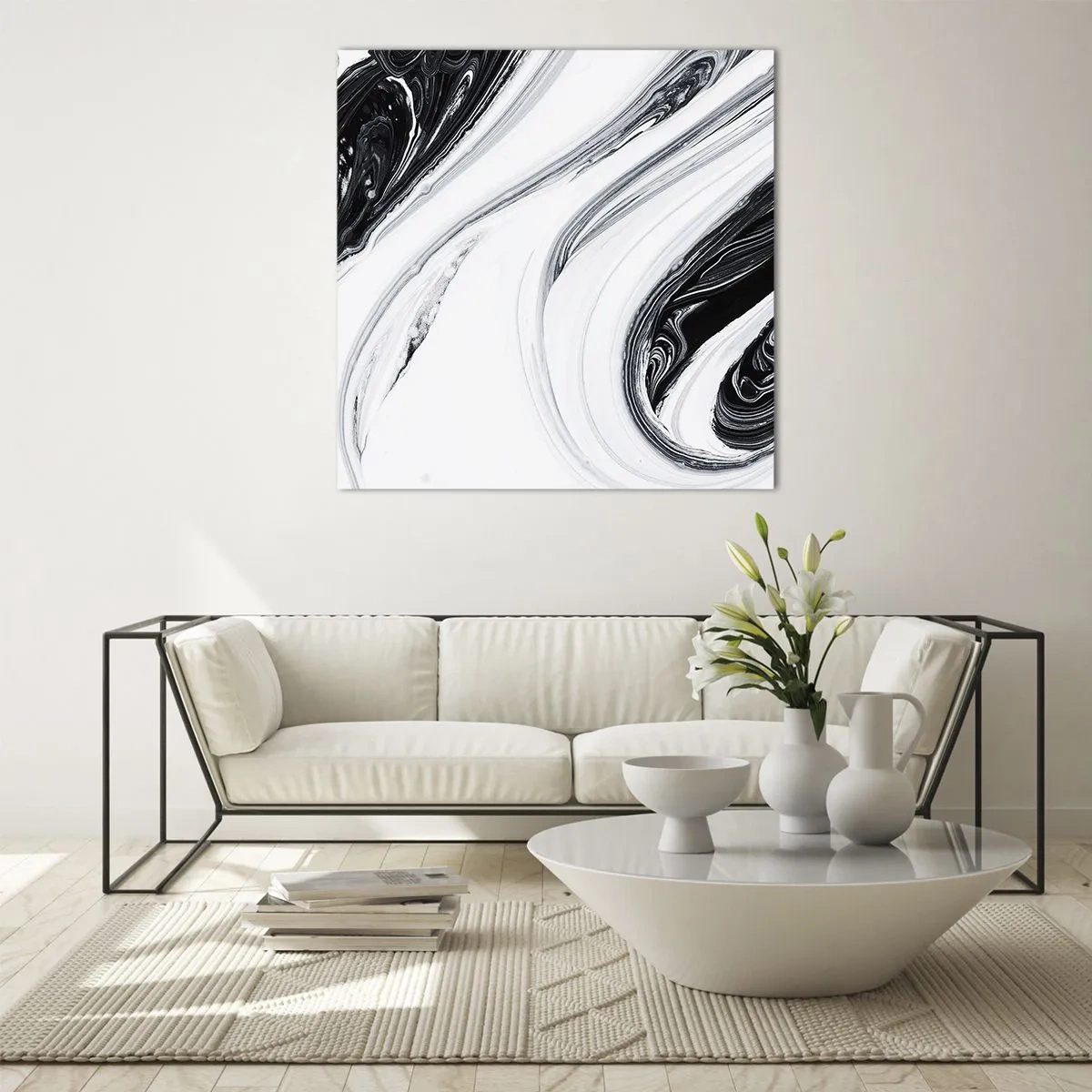 Schilderen op glas - Een combinatie van tegenstellingen - 50x50 cm