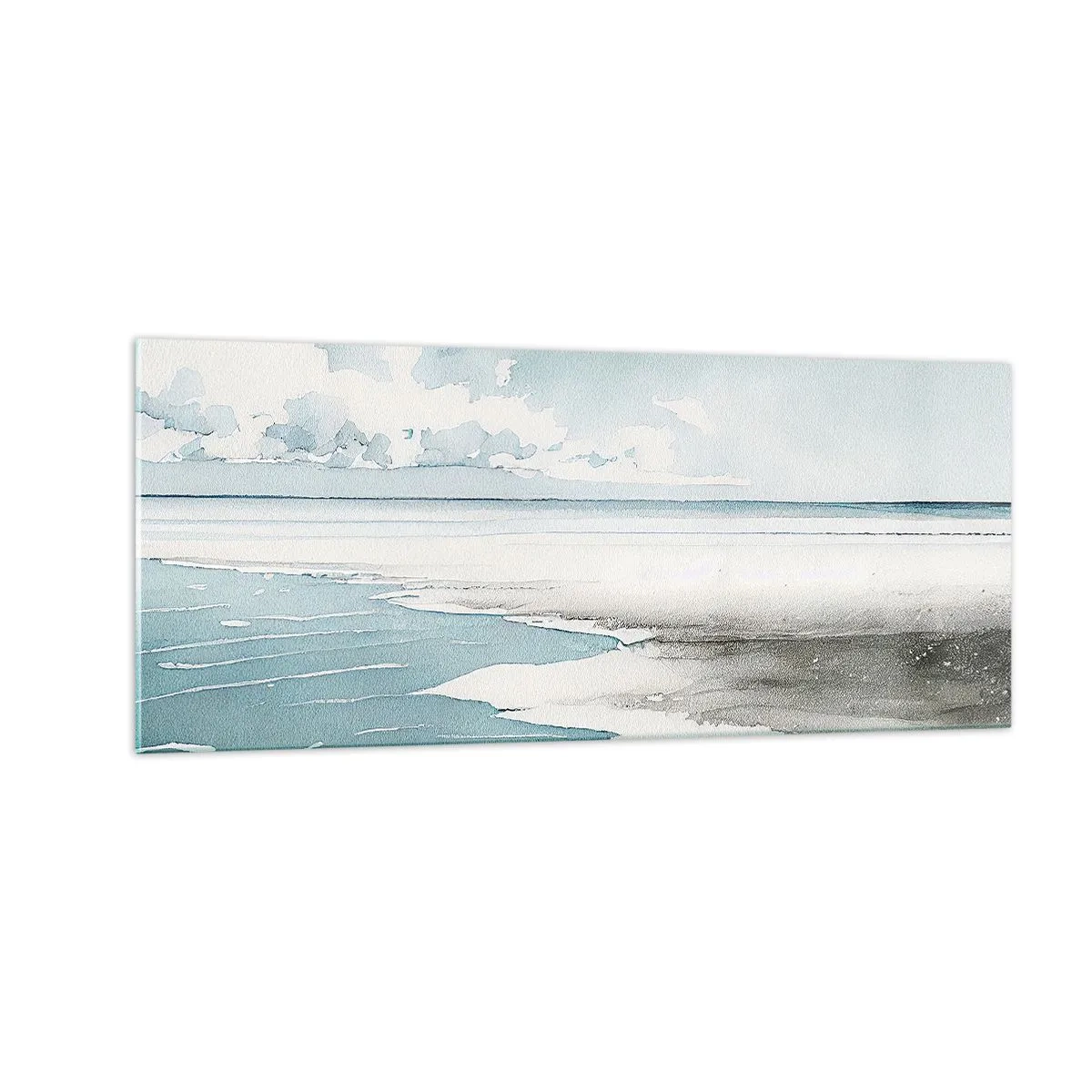 Schilderen op glas - Zachte vloed - 100x40 cm
