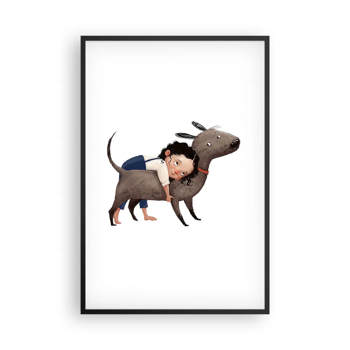 Poster in een zwarte lijst - Beste vrienden - 61x91 cm