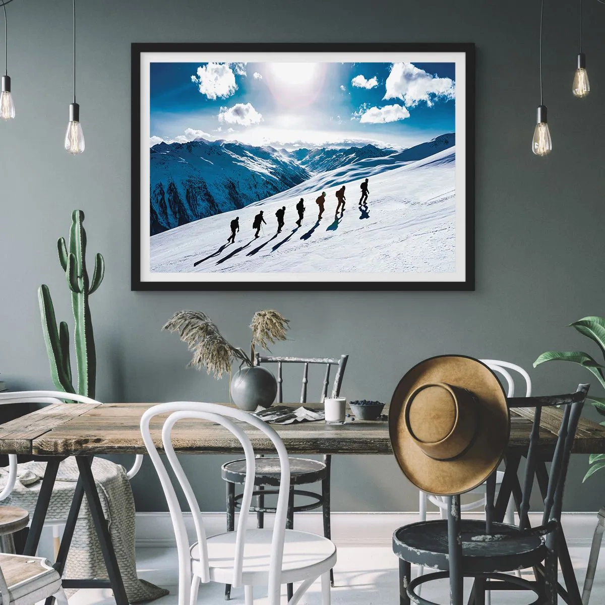 Poster in een zwarte lijst - Het team van de veroveraars - 91x61 cm