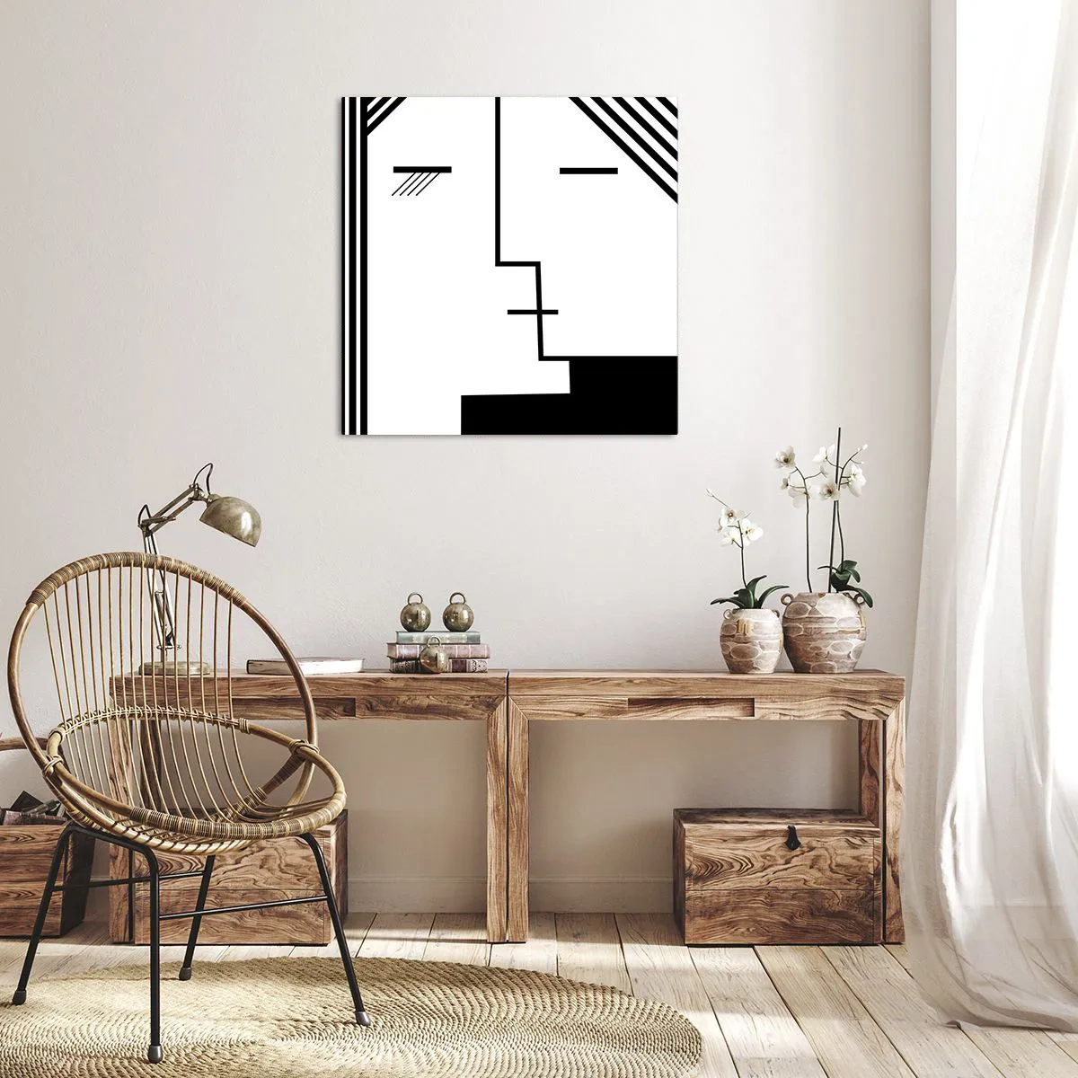 Schilderen op canvas - Alleen maar een kus - 60x60 cm