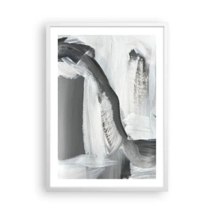 Poster in een witte lijst - Een beslissende beweging - 50x70 cm