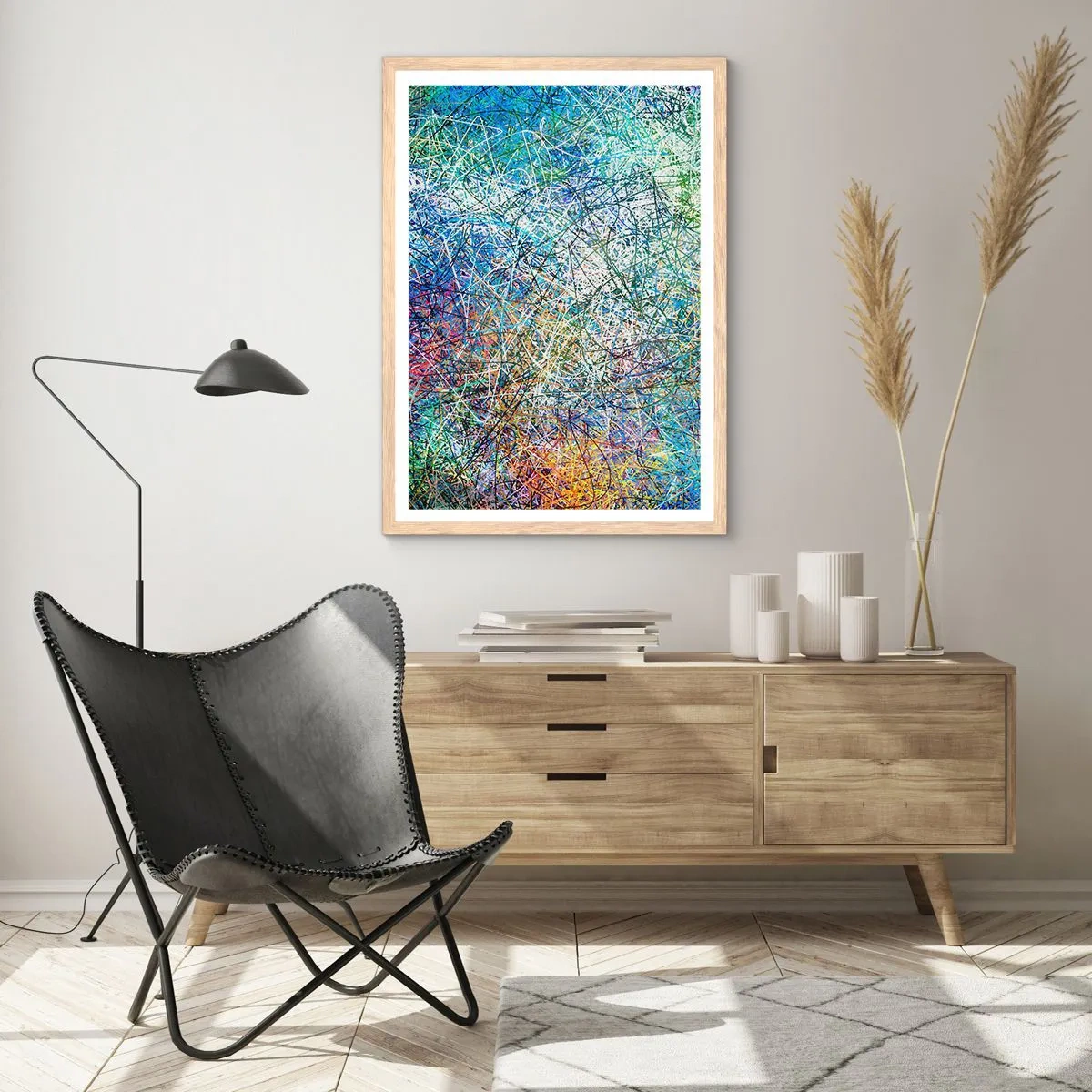 Een poster in een licht eiken lijst - Het is niet zo eenvoudig - 70x100 cm