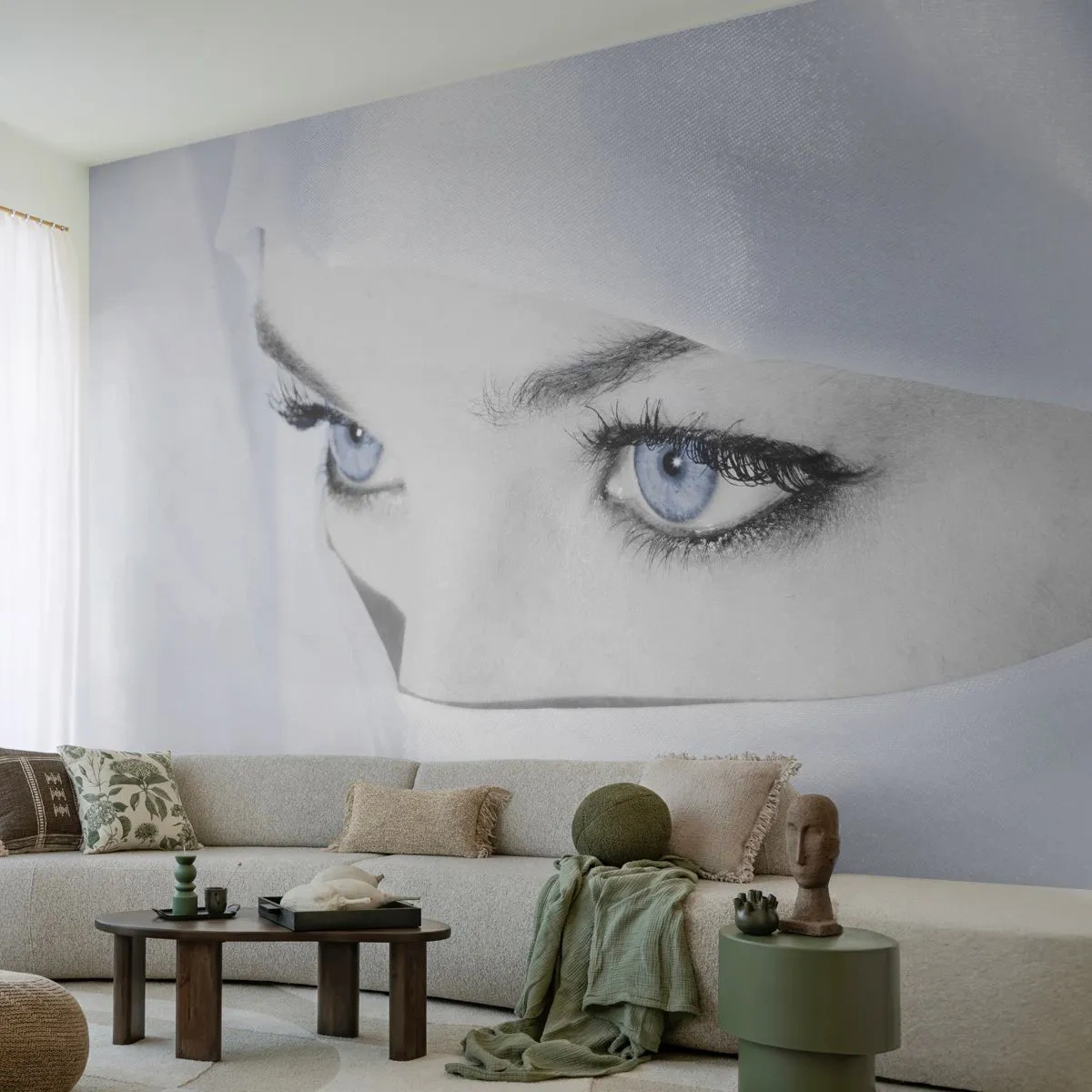 Zelfklevend Fotobehang Deluxe Sticker - Van duizend en één nacht - Vrouw, Ogen, Cultuur - 250x175 cm
