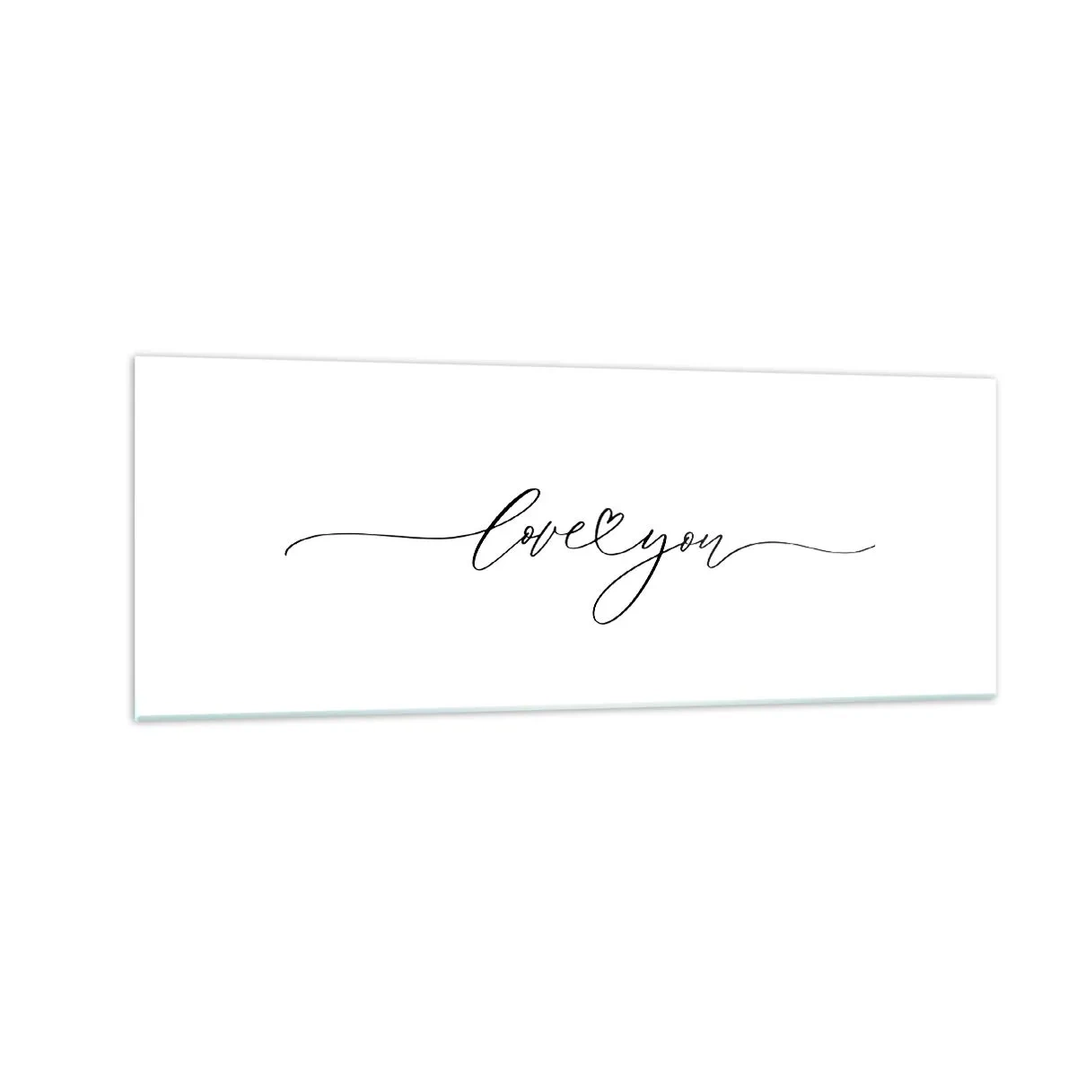 Schilderen op glas - Zwart op wit - 140x50 cm