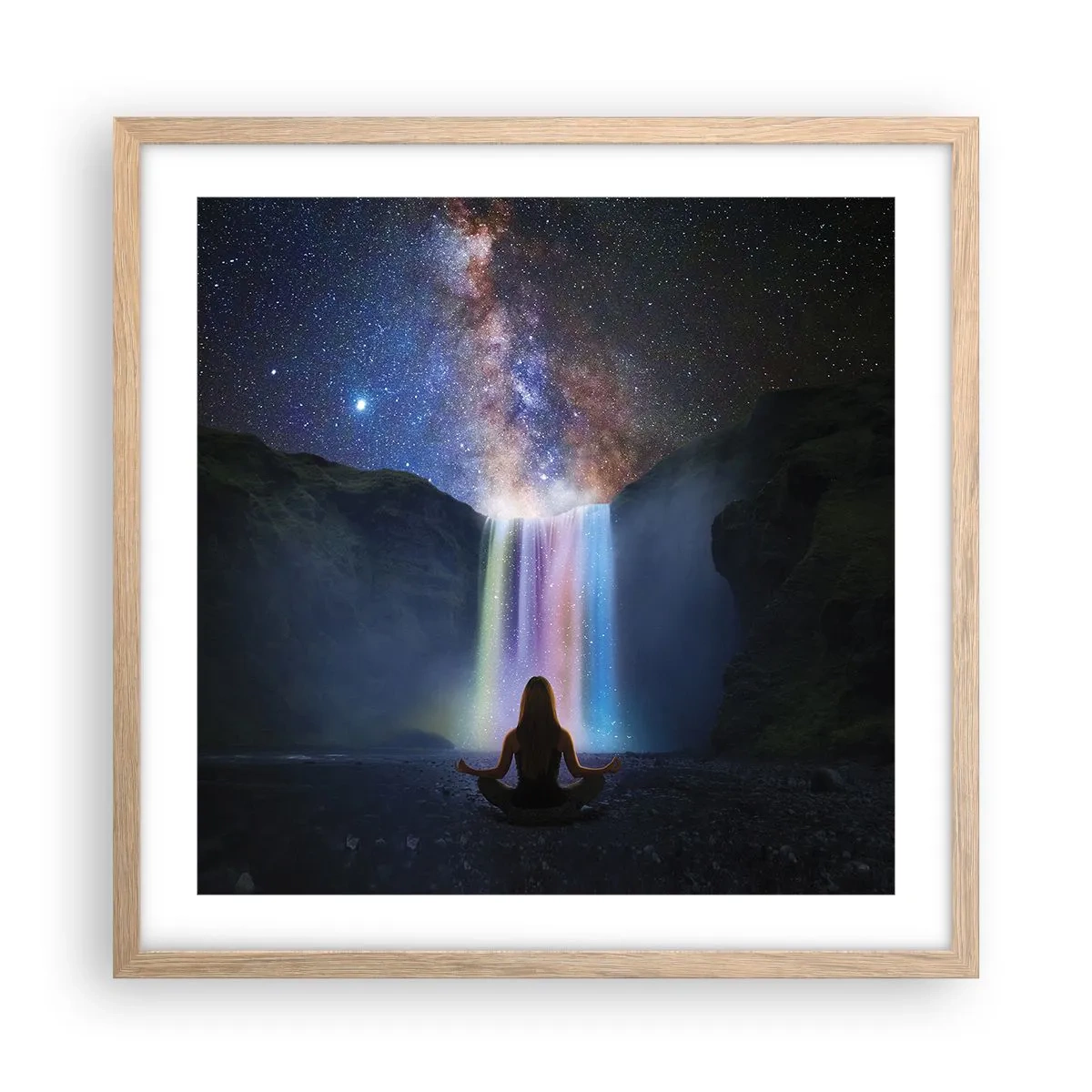 Een poster in een licht eiken lijst - Absolute harmonie - 50x50 cm