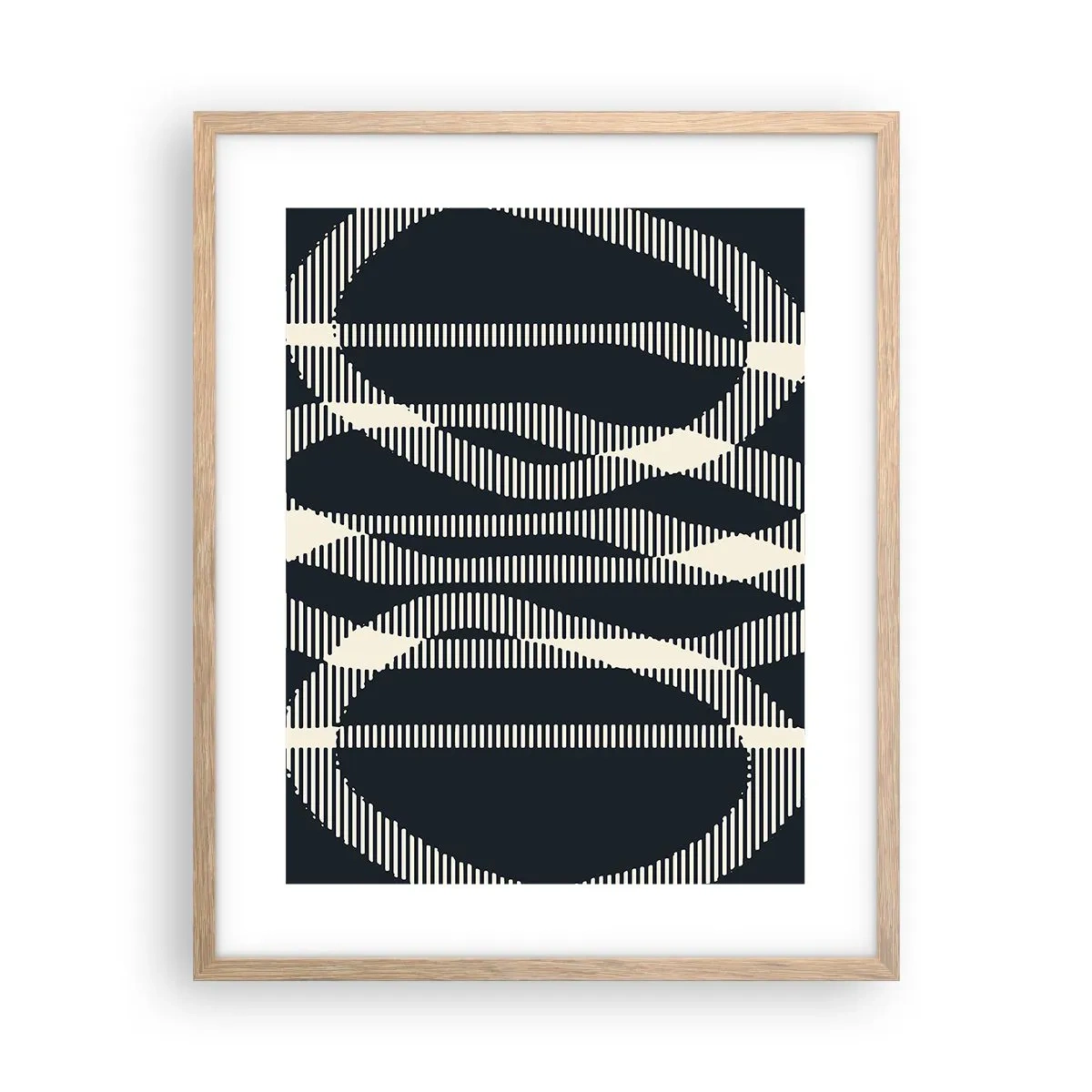 Een poster in een licht eiken lijst - Een poging om de duisternis te doorbreken - 40x50 cm