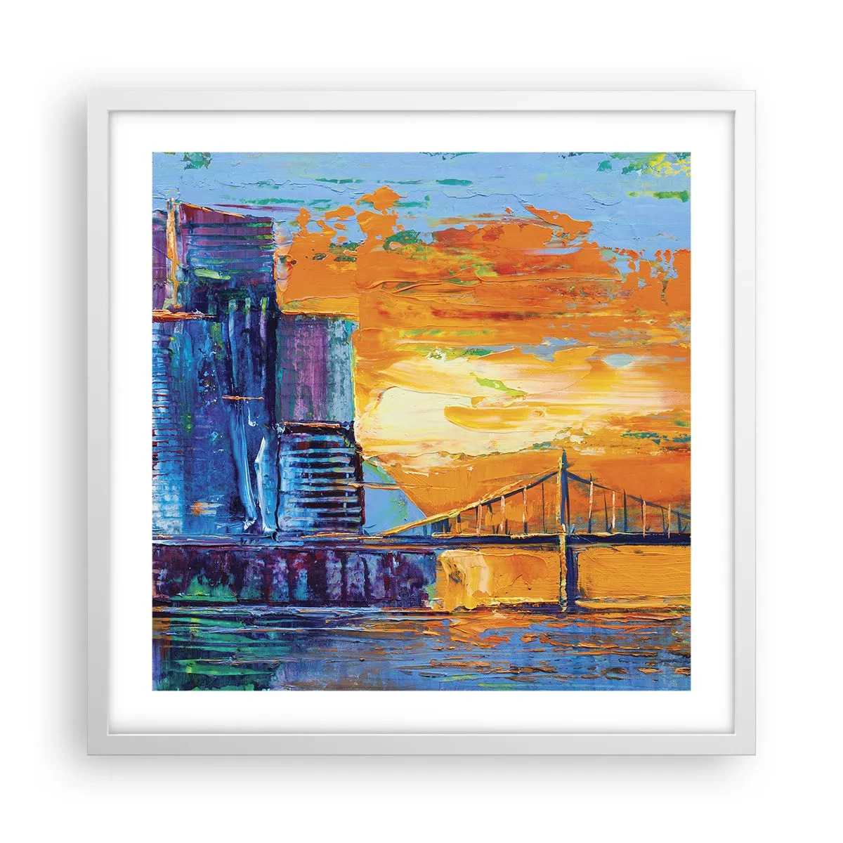 Poster in een witte lijst - Cultuur en natuur - 50x50 cm