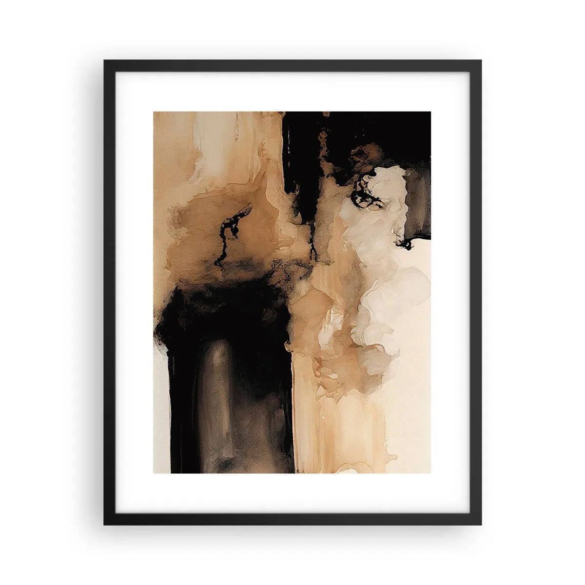 Poster in een zwarte lijst - Intrigerende abstractie - 40x50 cm