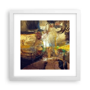 Poster in een witte lijst - Koud, warmer, heet - 30x30 cm