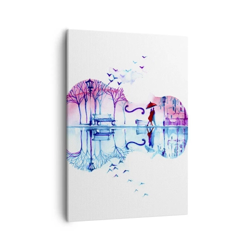 Schilderen op canvas - Ik zal je wat regencantussen brengen - 50x70 cm