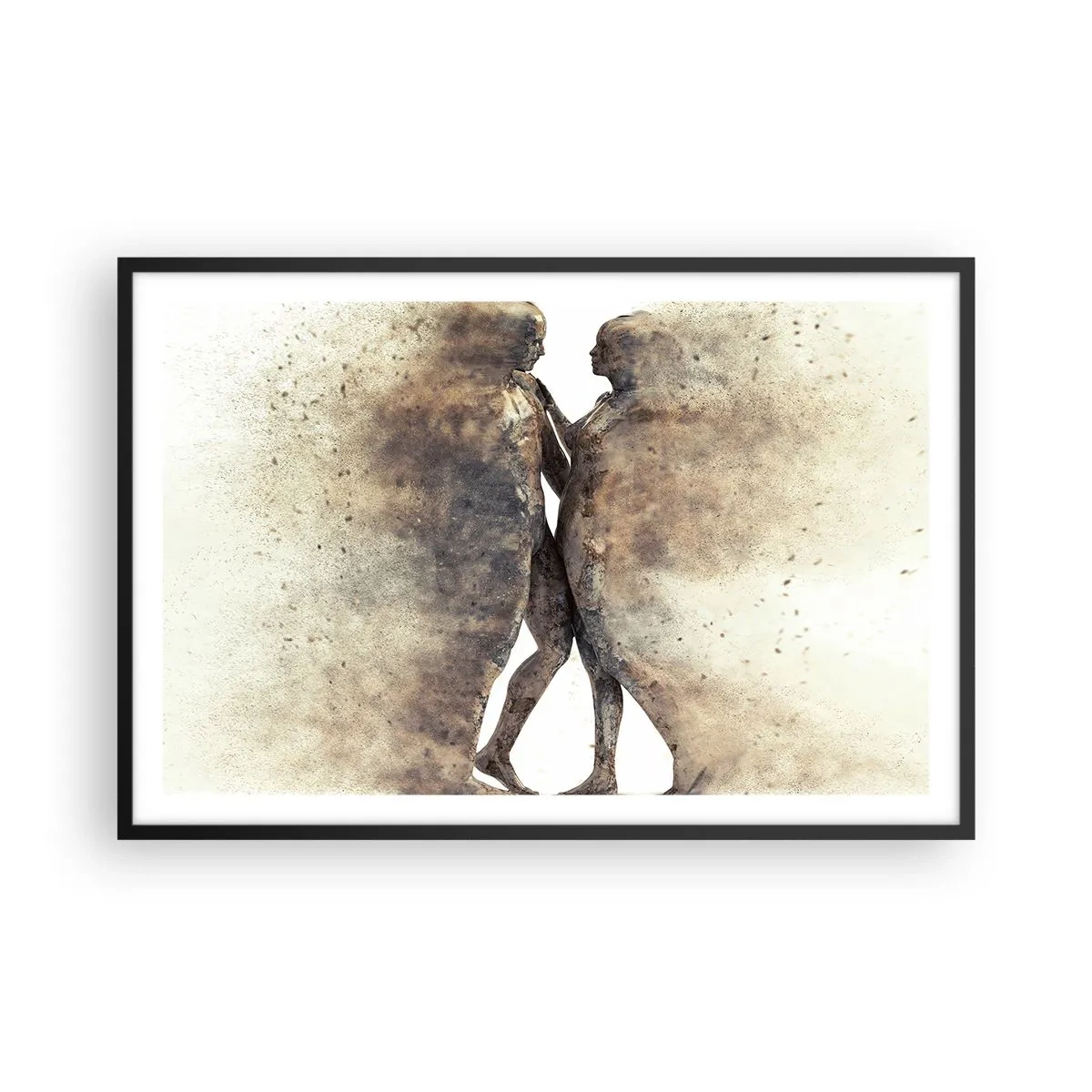 Poster in een zwarte lijst - Ze verrezen uit het stof tot liefde - 91x61 cm