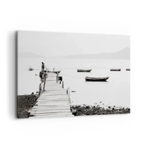 Schilderen op canvas - Stil en schoon boven het water - 100x70 cm