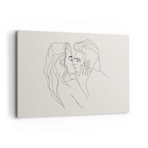 Schilderen op canvas - Verstrikt in gevoel - 120x80 cm