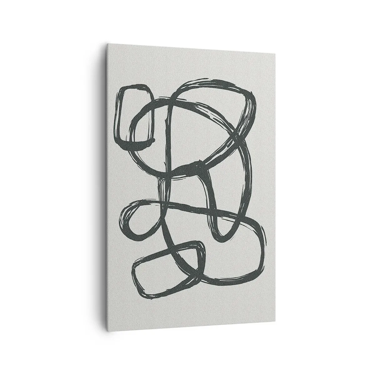 Schilderen op canvas - Lusvormige abstractie - 80x120 cm