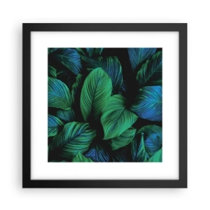 Poster in een zwarte lijst - In de groene menigte - 30x30 cm