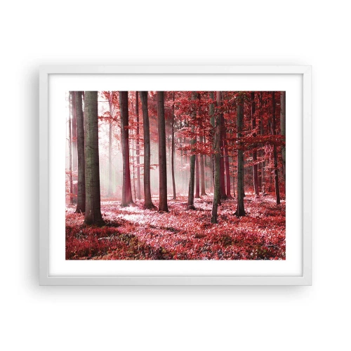 Poster in een witte lijst - Rood is net zo mooi - 50x40 cm