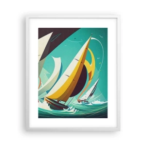 Poster in een witte lijst - Met elementen als een broer - 40x50 cm