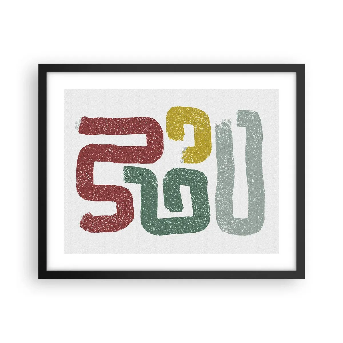 Poster in een zwarte lijst - In een onbekende taal - 50x40 cm